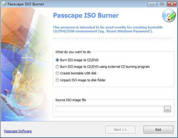 ISO镜像制作工具(Passcape ISO Burner) v2.1.1.305官方版