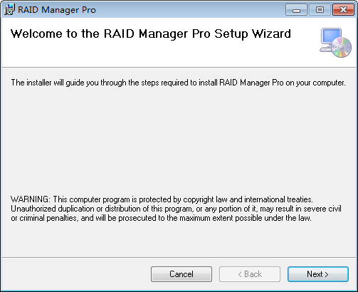 磁盘列阵管理软件(RAID Manager pro) v1.0官方版