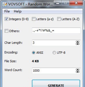 随机密码生成工具(Random Wordlist Generator) v1.1官方版