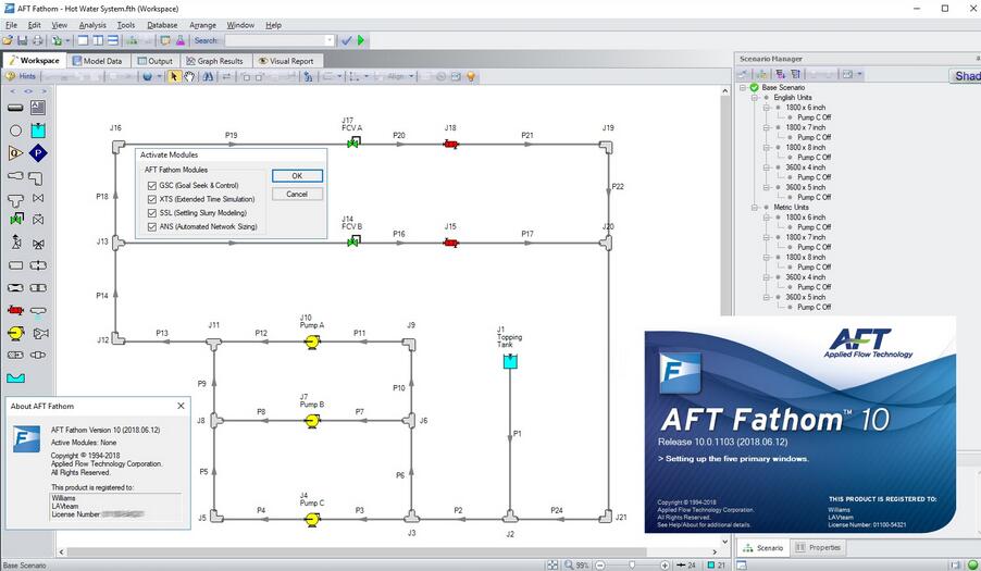 AFT Fathom 10(流体动态模拟分析软件) v10.0.1105破解版 附安装教程