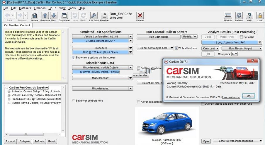 Mechanical Simulation CarSim 2017.1破解版 附安装教程