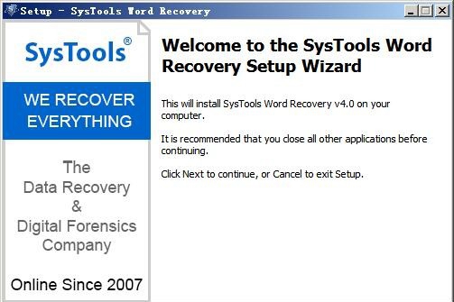 办公文档修复工具(SysTools Docx Repair) v4.0免费版